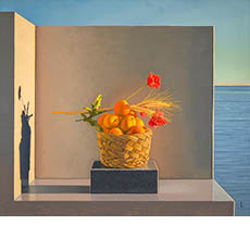 Still Life with Apricots and poppies